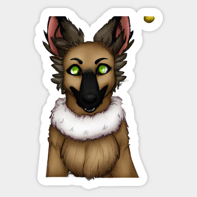 Cute Belgian Shepherd Drawing Sticker by Play Zoo